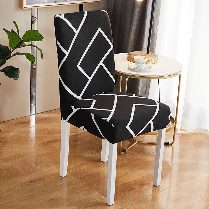 Printed Elastic Chair Covers Washable & Stylish for Home, Hotel & Office