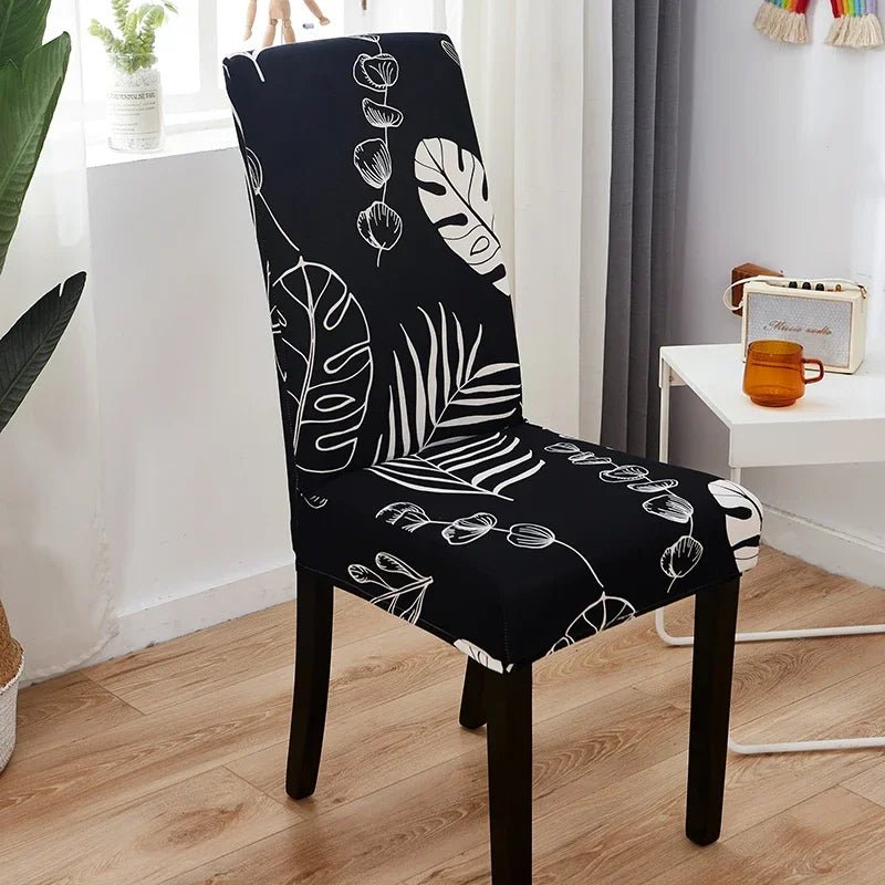 Printed Elastic Chair Covers Washable & Stylish for Home, Hotel & Office