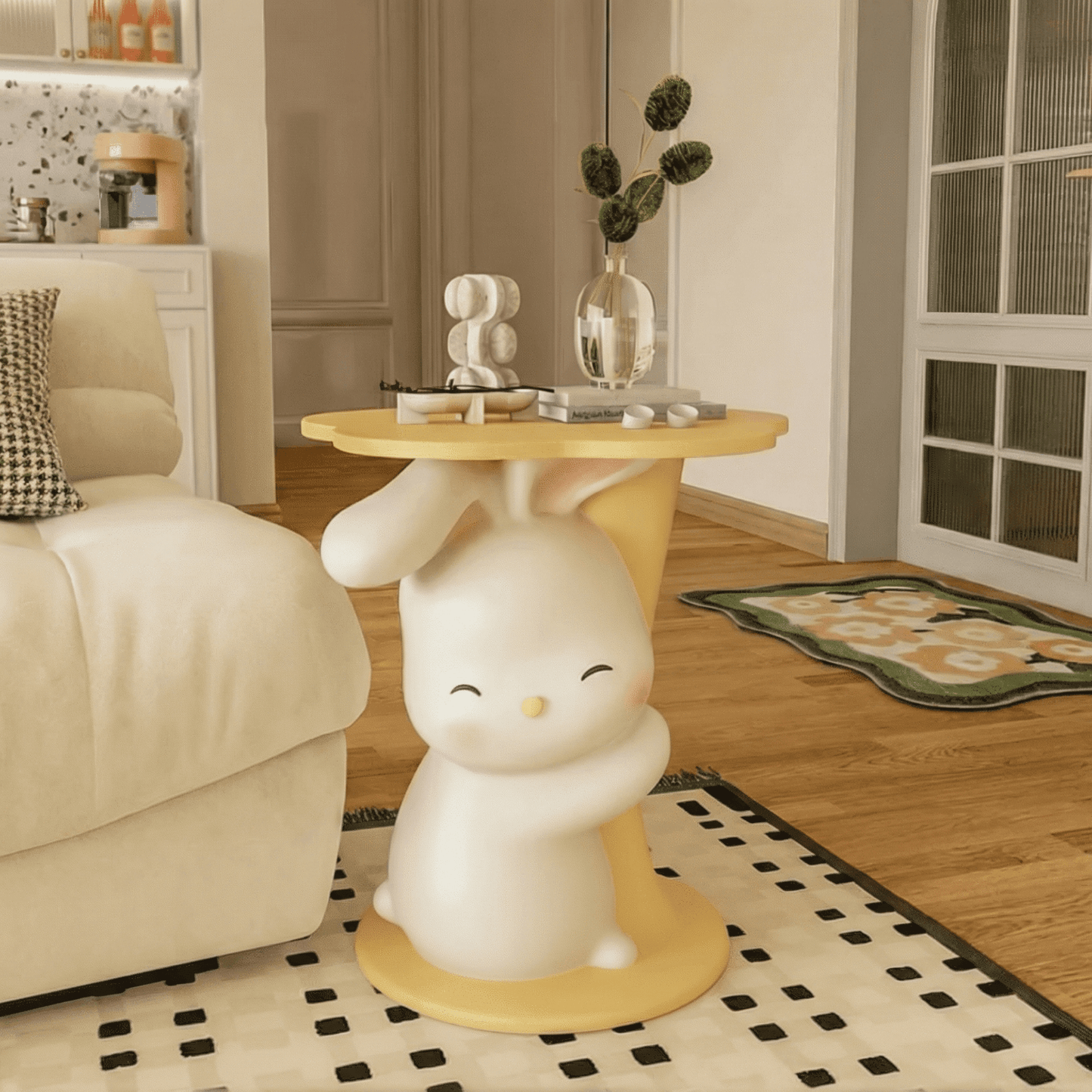 Rabbit Sculpture Coffee Table For Living Room & Modern Homes