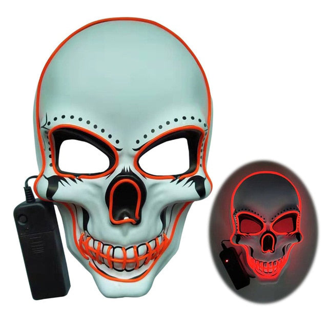 Horror Skull Glowing Mask for Night Events