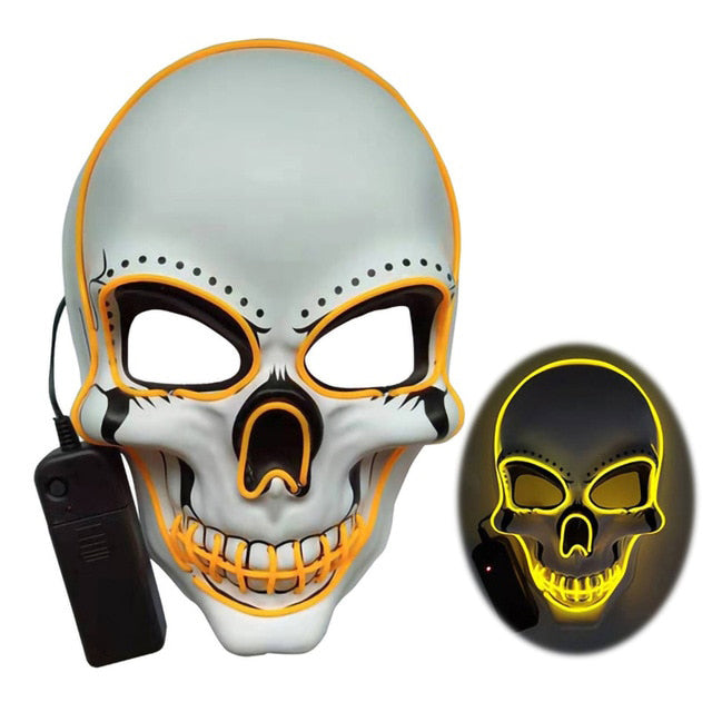 Horror Skull Glowing Mask for Night Events