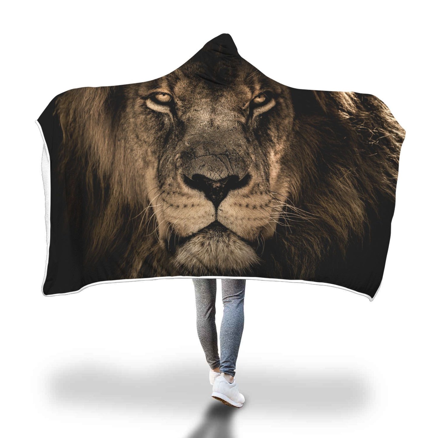 Fearless Lion Hooded Blanket - Perfenq