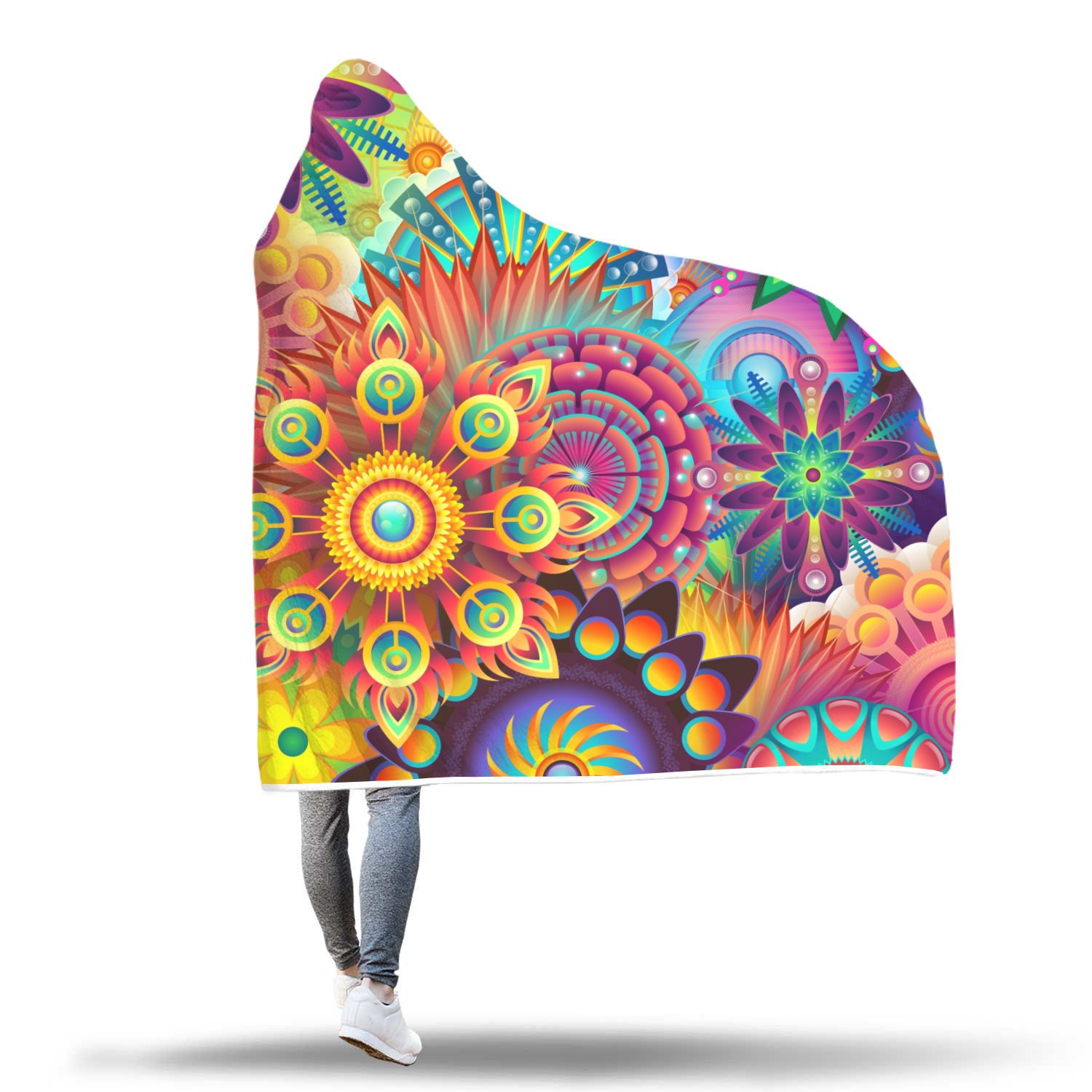 Colorful Custom Designed Hooded Blanket - Perfenq