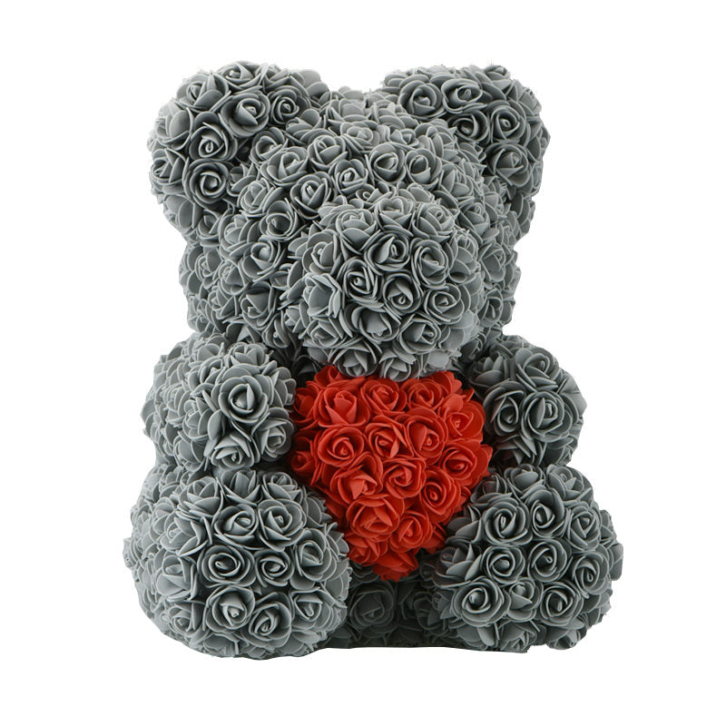 Rose Teddy Bear with Heart - Perfenq
