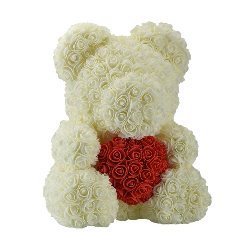 Rose Teddy Bear with Heart - Perfenq