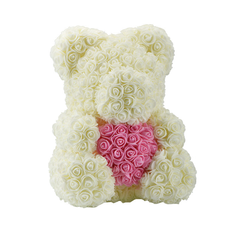 Rose Teddy Bear with Heart - Perfenq