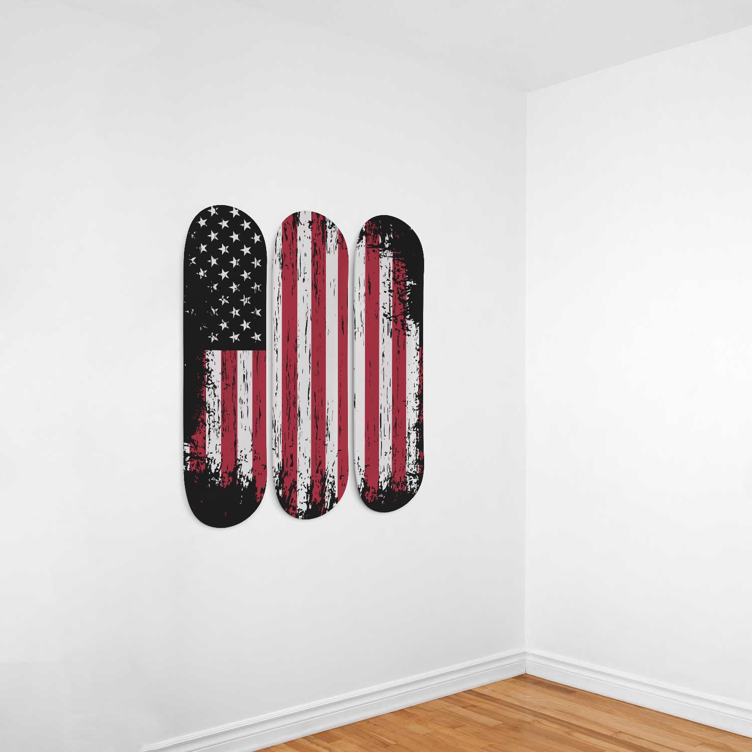 USA 3 Skateboard Wall Art - Perfenq