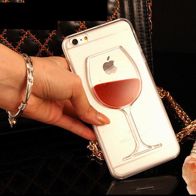 Hot 3D Red Wine Case for iPhones - Perfenq