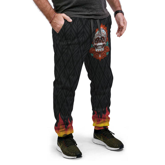 Skull Fire Custom Designed Joggers - Perfenq