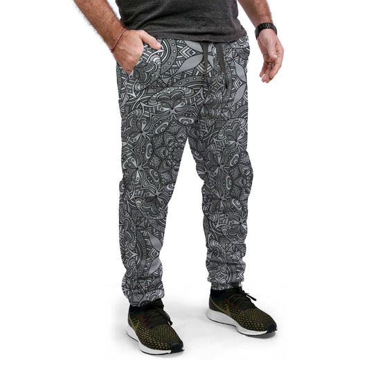 Grey Custom Designed Joggers - Perfenq