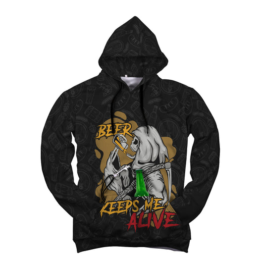 Beer Keeps Me Alive Hoodie - Perfenq