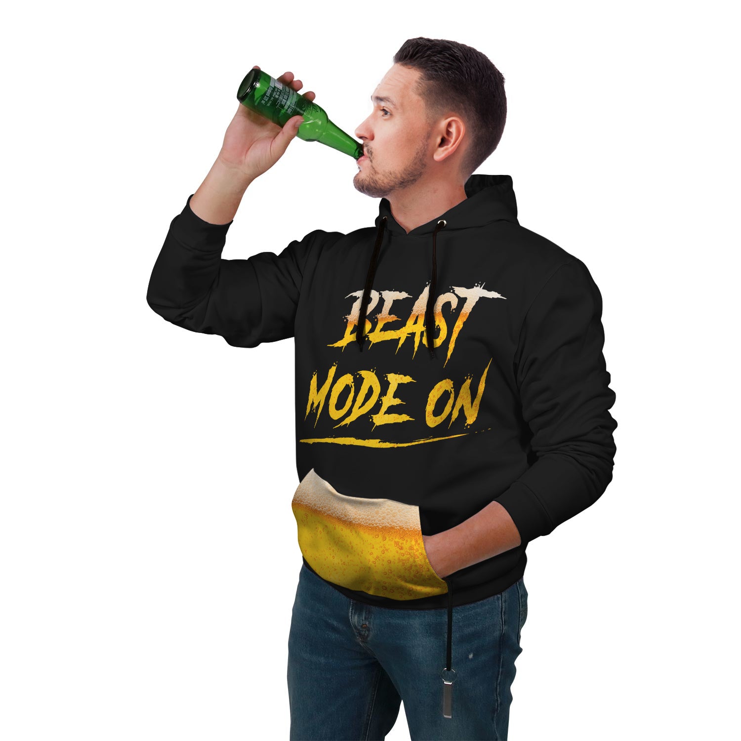Beer Beast Mode On Hoodie - Perfenq