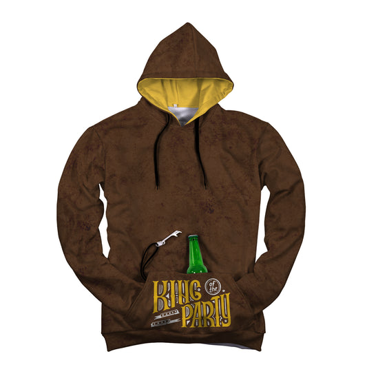 Brown & Yellow Beer Hoodie - Perfenq