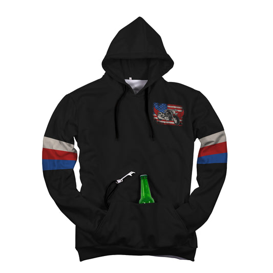 USA Beer Bike Rider Hoodie - Perfenq