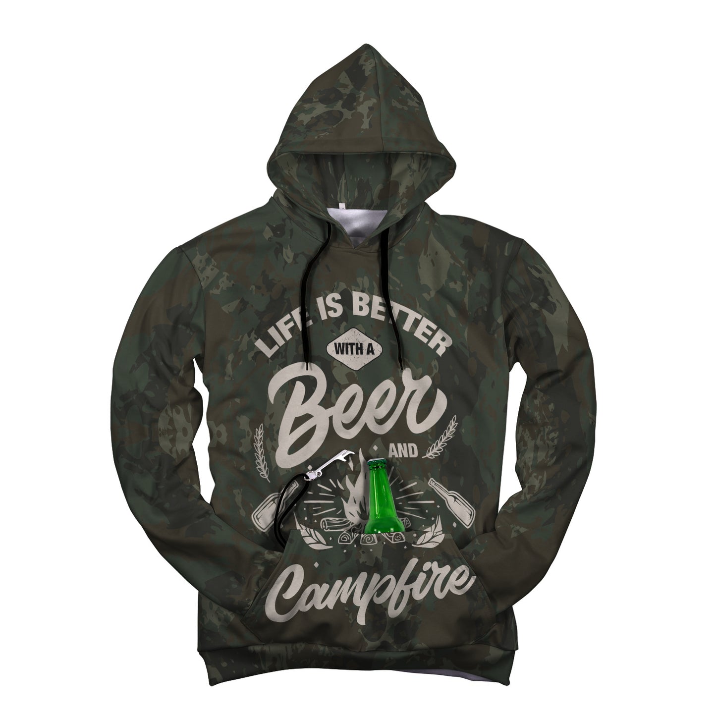 Life Better with Beer & Campfire Hoodie - Perfenq