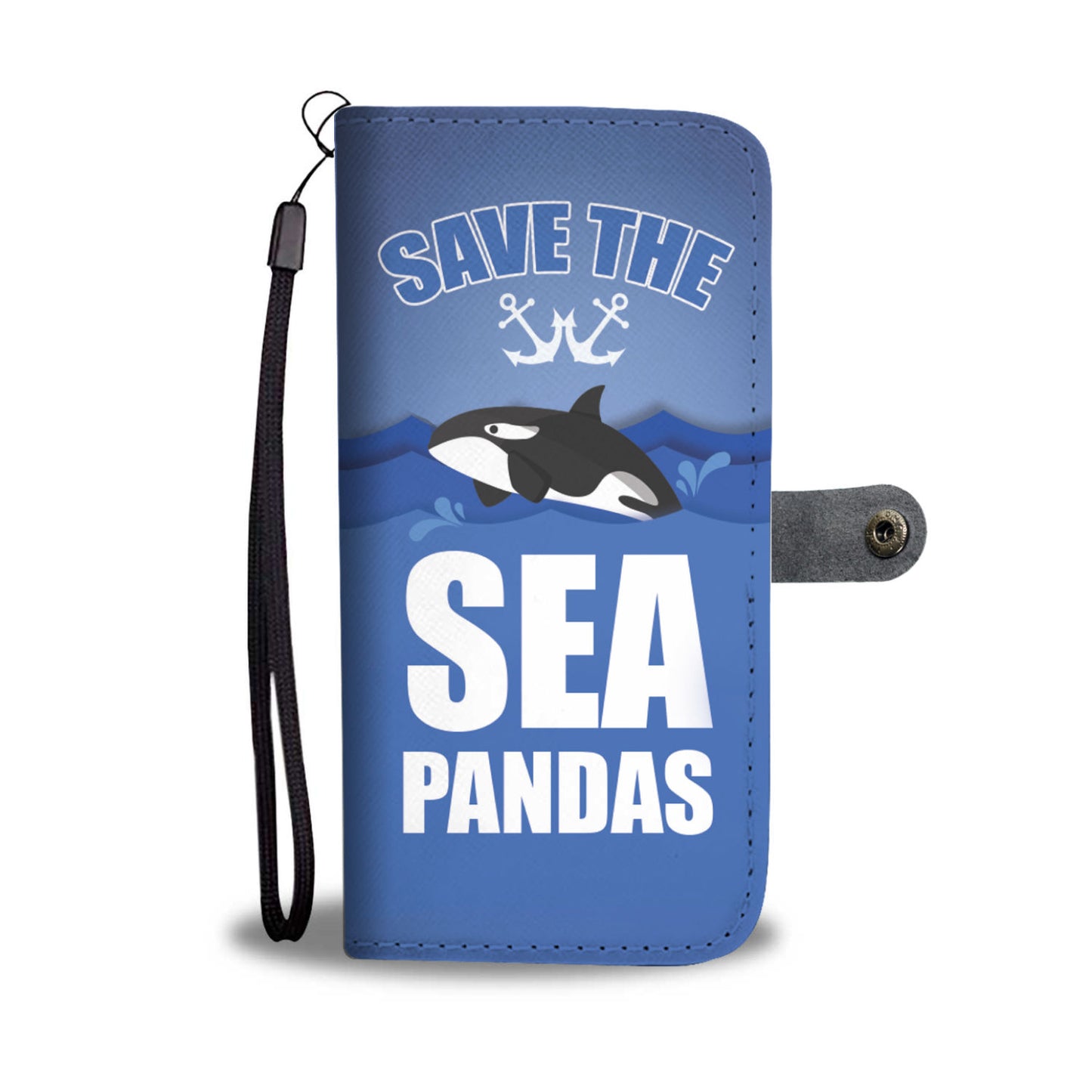 Save The Sea Pandas Phone Wallet Case