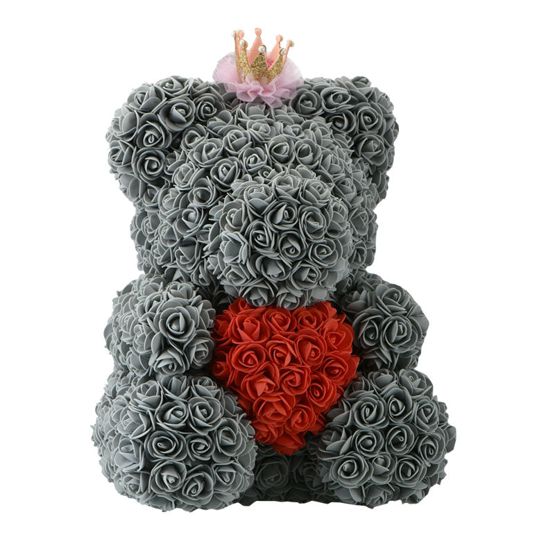 Rose Teddy Bear with Heart - Perfenq