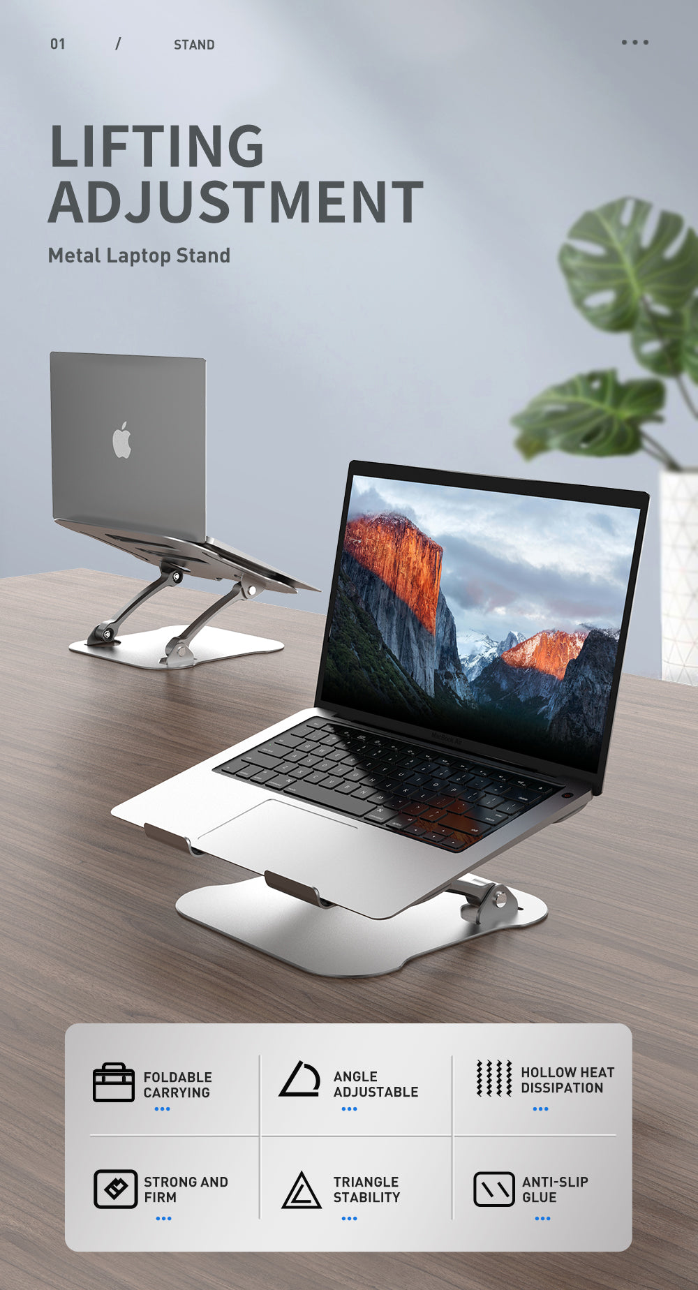 Adjustable Cooling Aluminium Laptop Stand