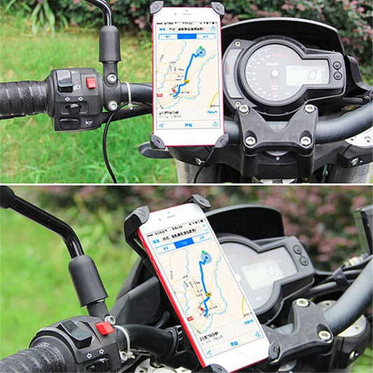 Universal Motorcycle Phone Mount With USB Charger - Perfenq