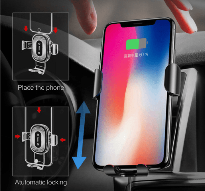 Qi Fast Wireless Charger Car Mount (75% Off Now) - Perfenq