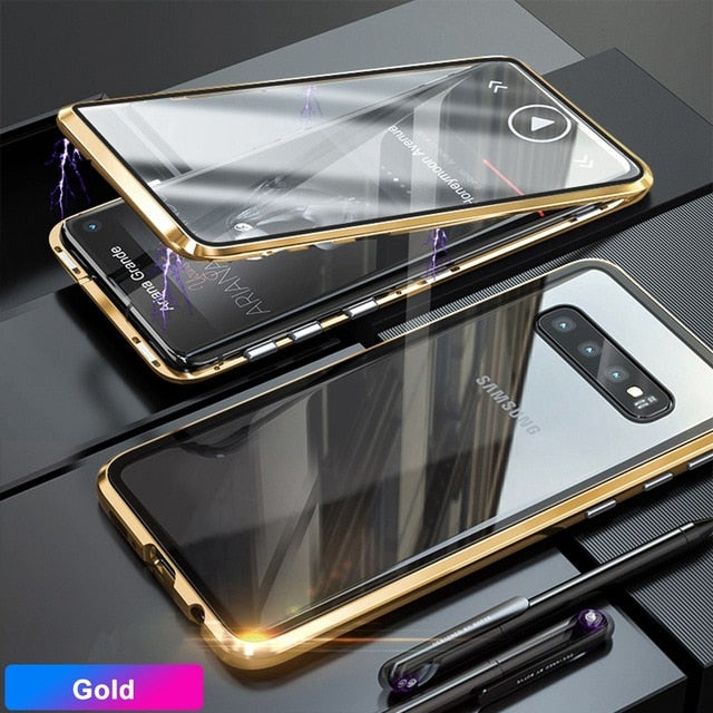 Magnetic Case for Samsung Galaxy (Double Sided) - S10 Plus, S9, S8, Note 9, 8 - Perfenq