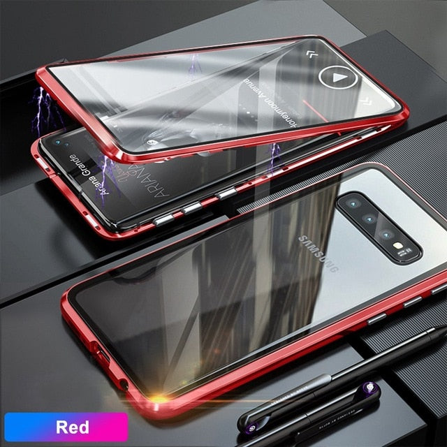 Magnetic Case for Samsung Galaxy (Double Sided) - S10 Plus, S9, S8, Note 9, 8 - Perfenq