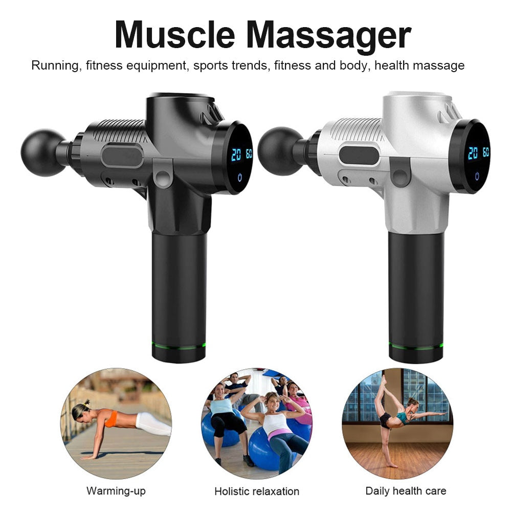 4 in 1 Electric Deep Tissue Massage Gun for Muscle Relaxation & Pain Relief - Perfenq