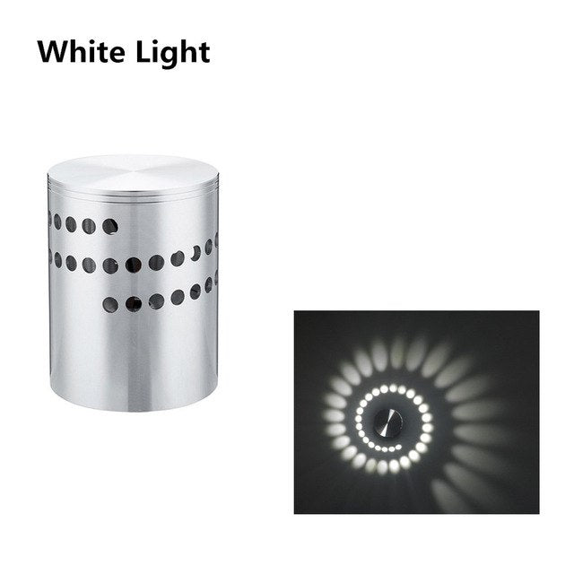 RGB Spiral Hole LED Wall Light