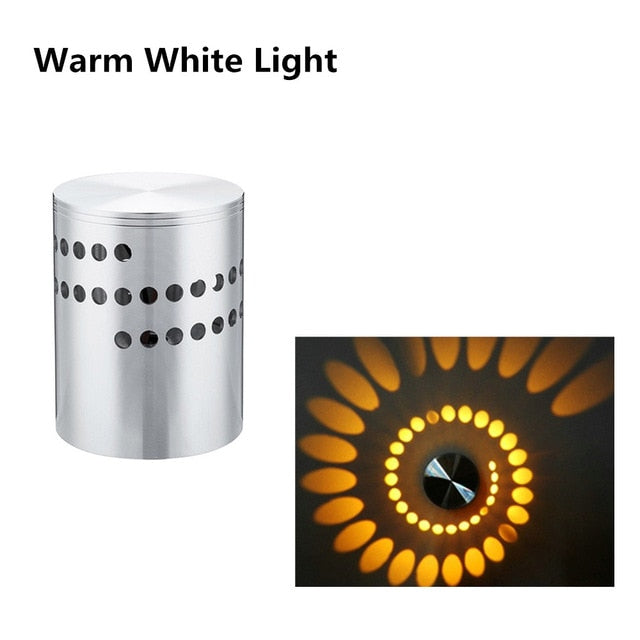 RGB Spiral Hole LED Wall Light