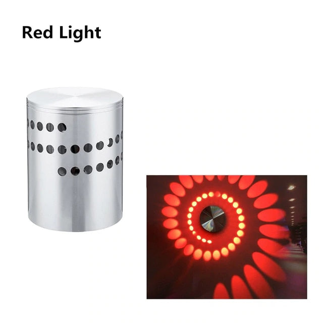 RGB Spiral Hole LED Wall Light