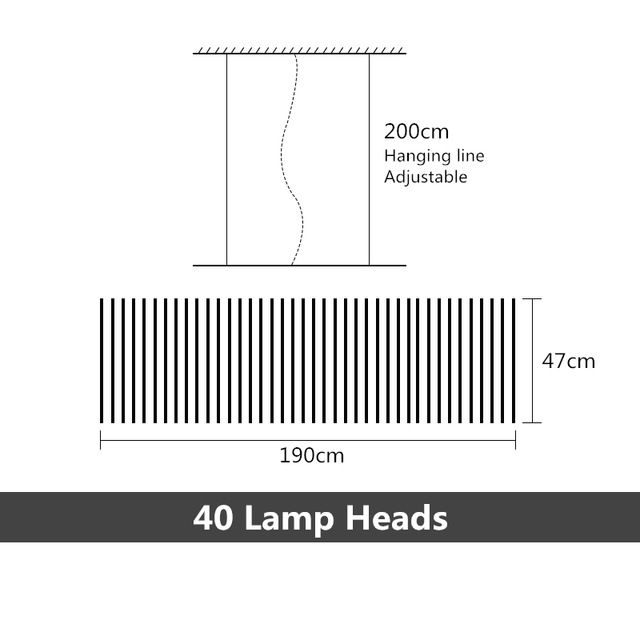 Modern LED Chandelier Lighting Nordic Black/White Office Pendant  Lamps