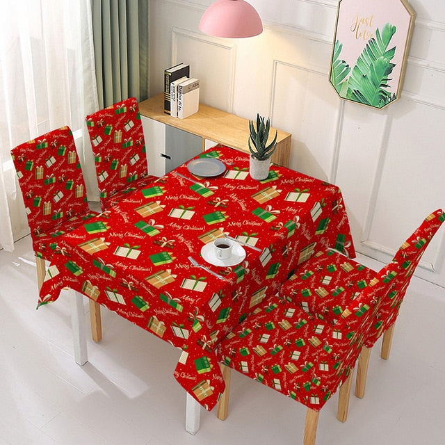 Christmas Chair Covers with TableCloth (Universal)