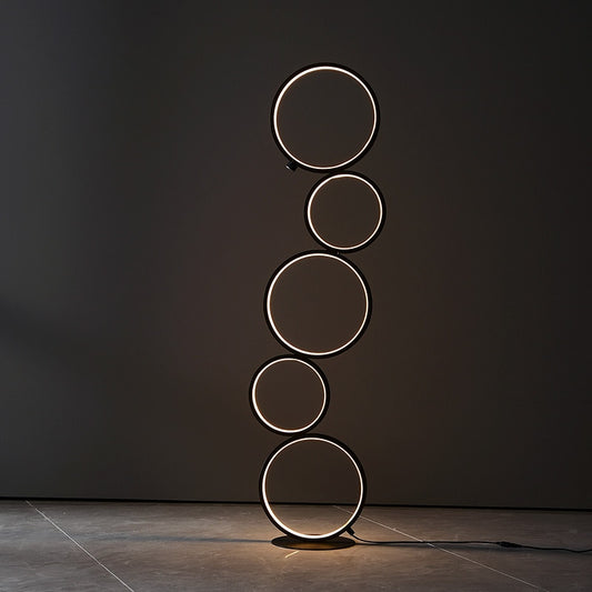 Modern Luxury Ring Touch Switch LED Floor Lamp