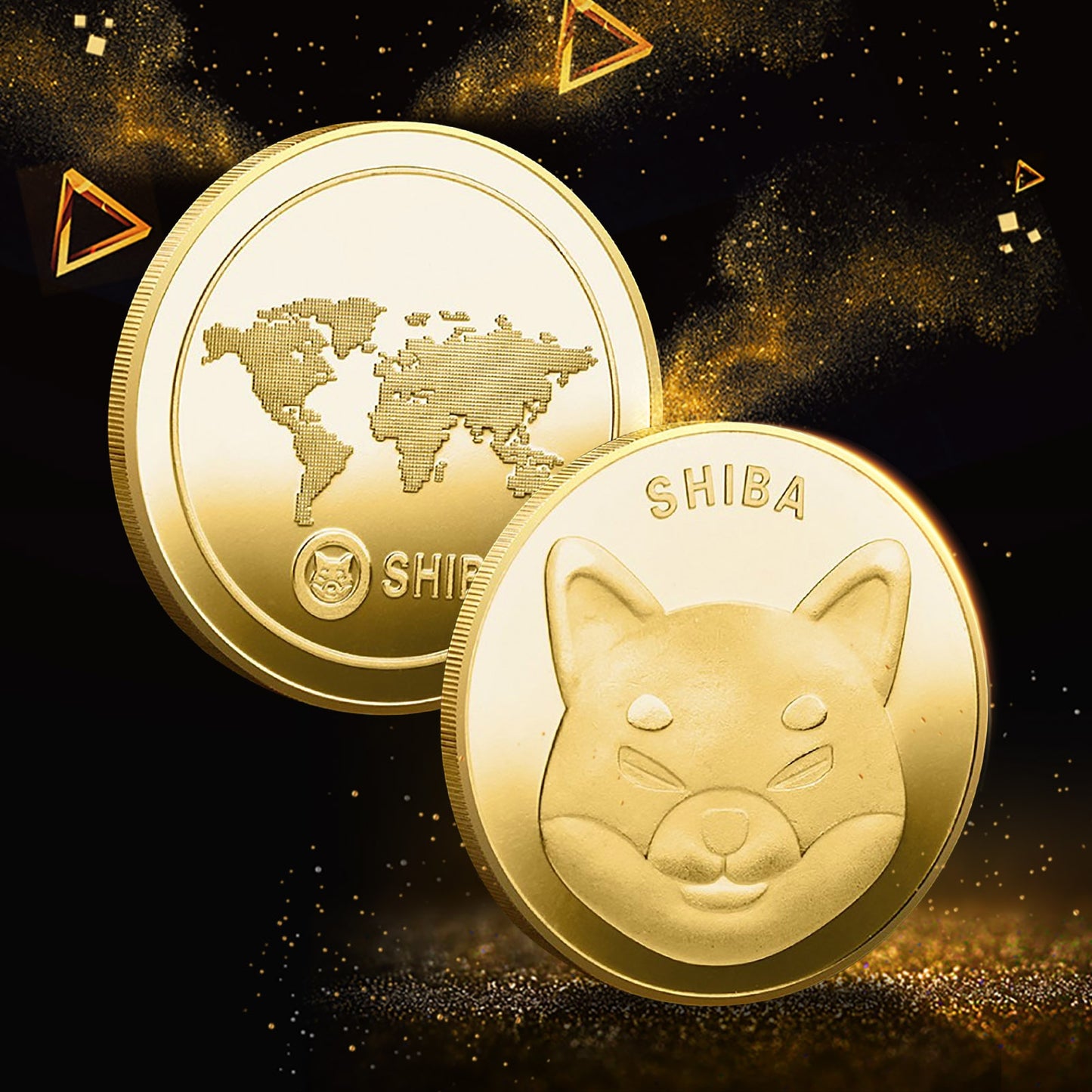 Shiba Inu Physical Gold Plated Coin (Metal)