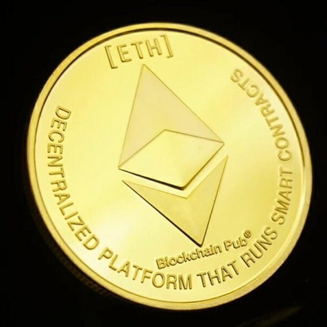 Ethereum & Litecoin Gold Plated Physical Coins