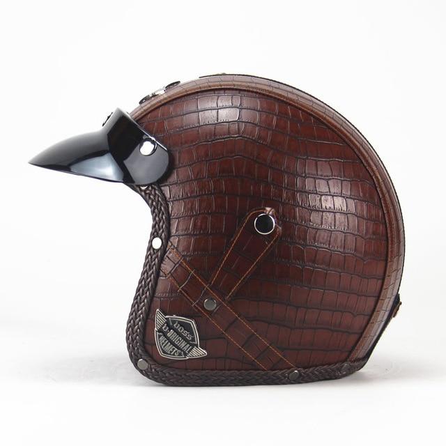 Pu hot sale leather helmet