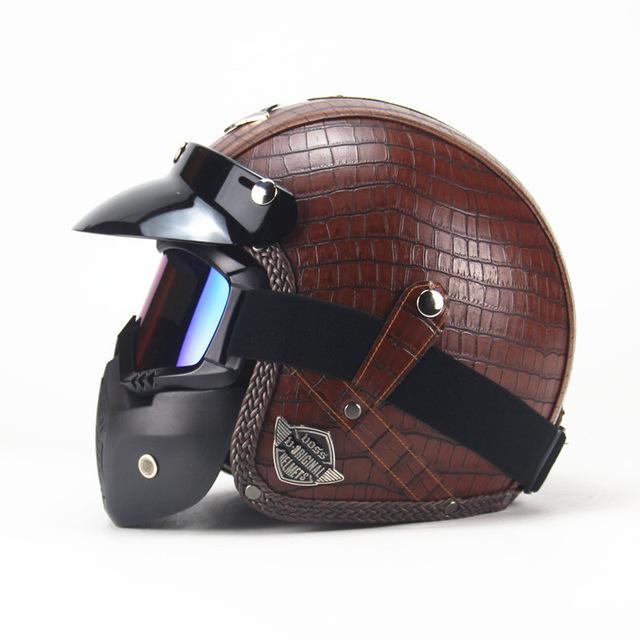 Premium Pu Leather Helmet - Perfenq