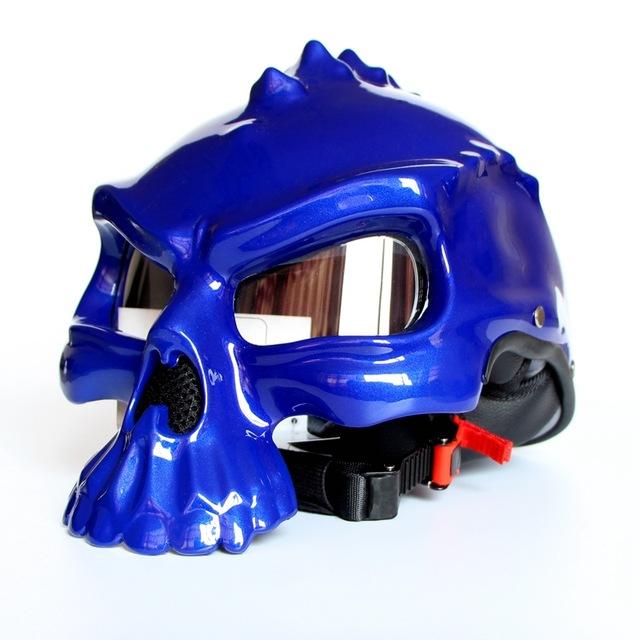 Badass 3D Skull Motorcycle Helmet for Men – DOT Approved Full Face Rid – PerfenQ
