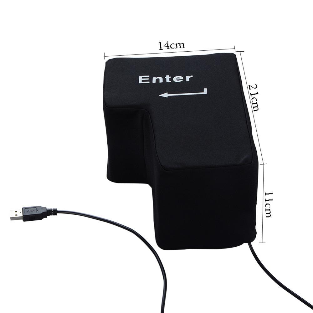 Giant Enter Button - Anti Stress Button USB Pillow - Perfenq