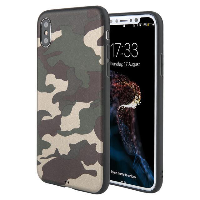 Army Green Camouflage Case For all iPhones - Perfenq