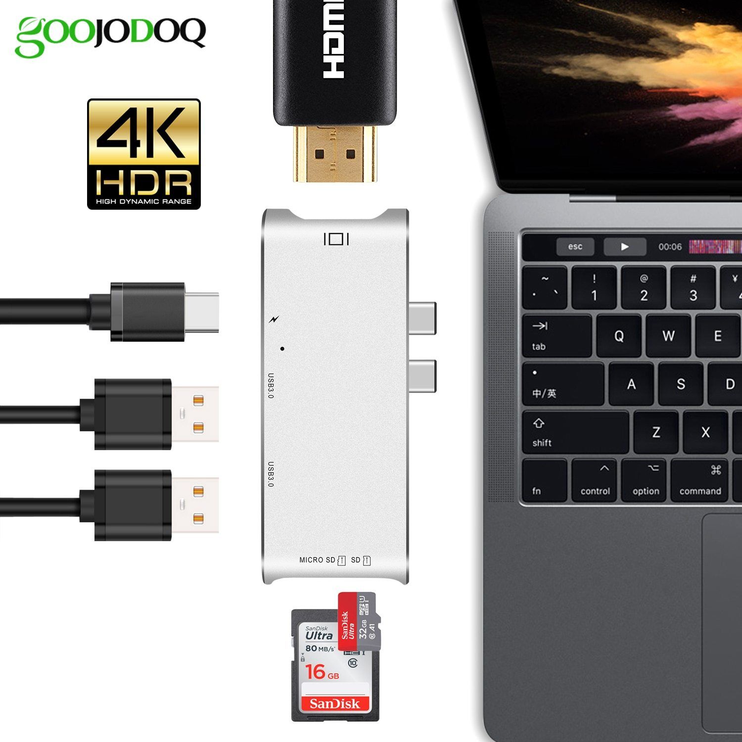 MacBook Pro USB Type C Thunderbolt HUB - Perfenq