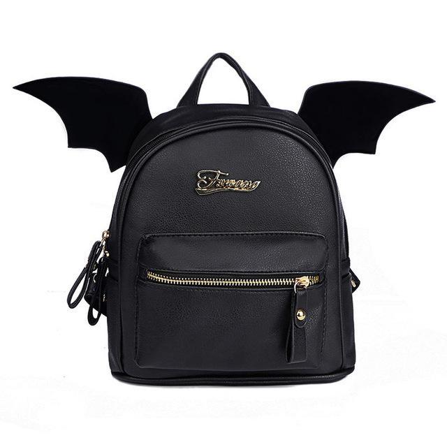Bat Wings Backpack - Small Black Purse - Perfenq