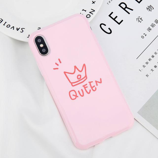 King Queen iPhone Case for Couples (All iPhones) - Perfenq