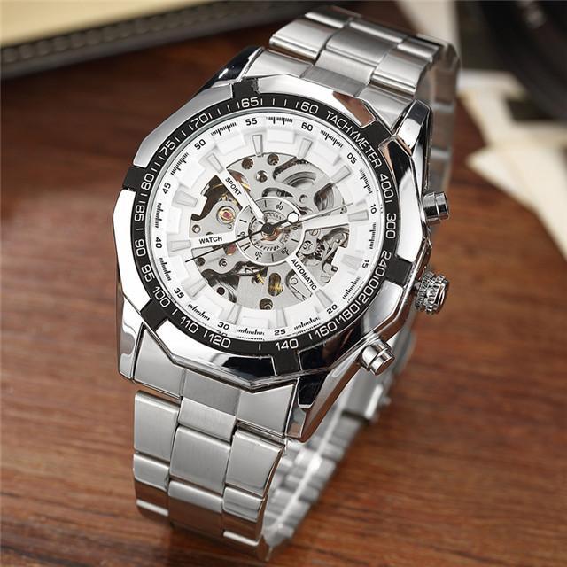 Luxury Stainless Steel Mechanical Watch - Perfenq