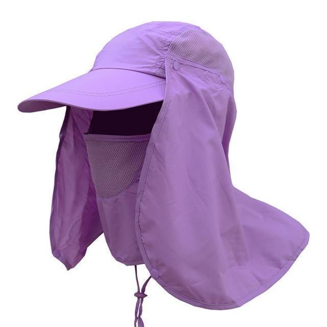 Cap With Neck Flap - 360 Degree UV Protection Cap - Perfenq