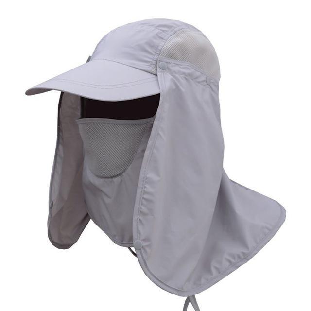 Cap With Neck Flap - 360 Degree UV Protection Cap - Perfenq