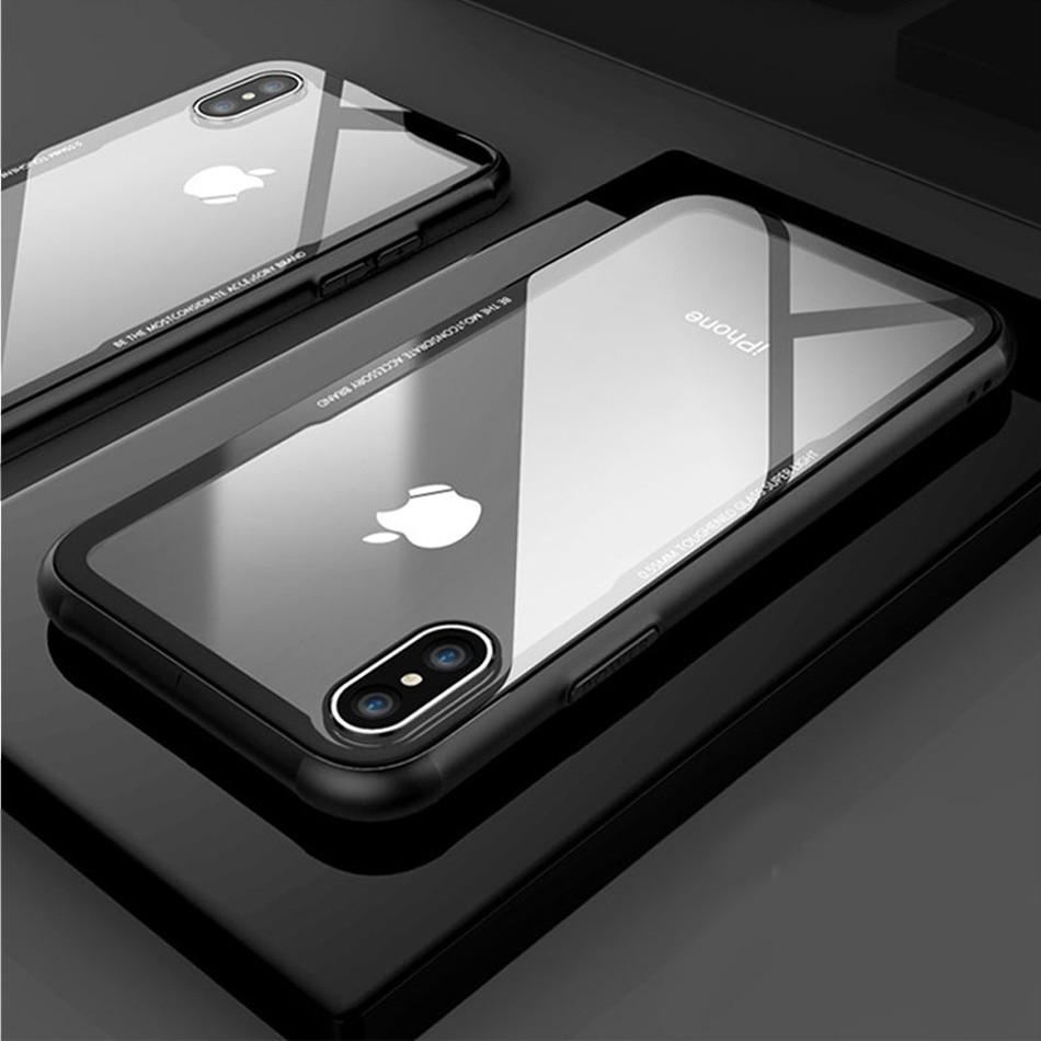 iPhone XS, XS Max, XR Tempered Glass Case with Soft Silicone Edge - Perfenq