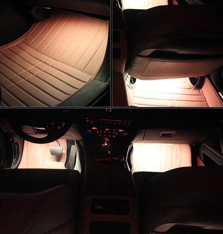 Universal Car Interior RGB LED Lights with Remote Control - Perfenq