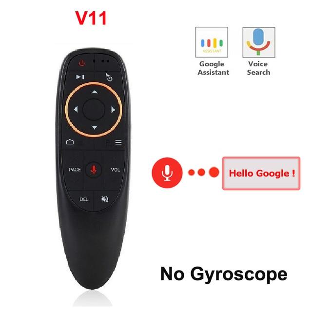 VONTAR G10 Voice Remote Control 2.4G Wireless Air Mouse Microphone Gyroscope IR Learning for Android tv box T9 H96 Max X96 mini - Perfenq