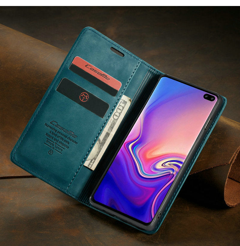 Samsung Galaxy S10 / S10E / S10 Plus Magnetic Wallet Leather Case - Perfenq